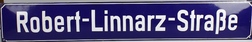 A group of German enamel street signs Each with white lettering on rectangular white-bordered blue - Image 2 of 2