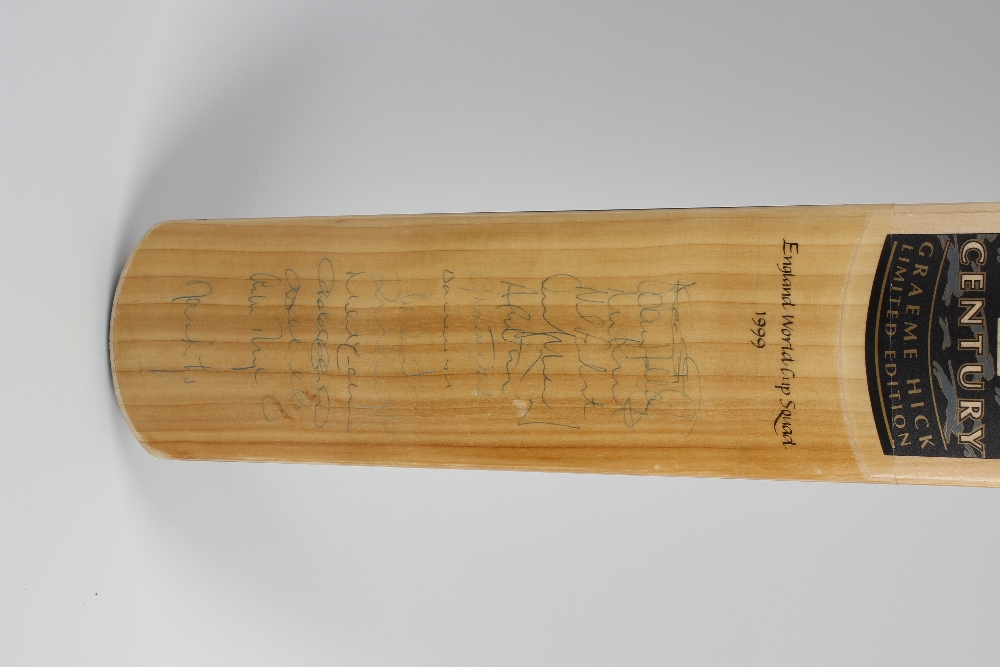 A signed 1999 World Cup cricket bat The Slazenger V100 Century Graeme Hick Limited Edition bat, - Image 2 of 3