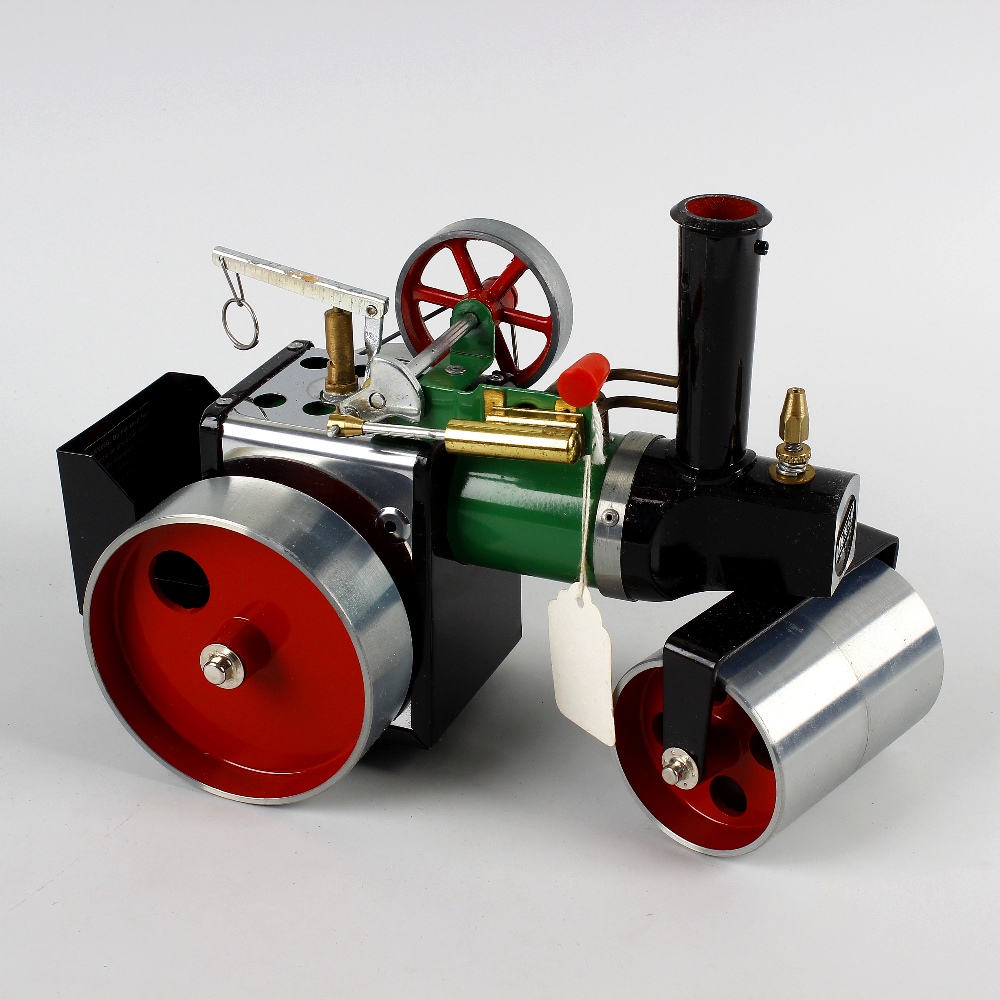 A Mamod SR1 A live steam model steam roller in original box, together with a similar Mamod open