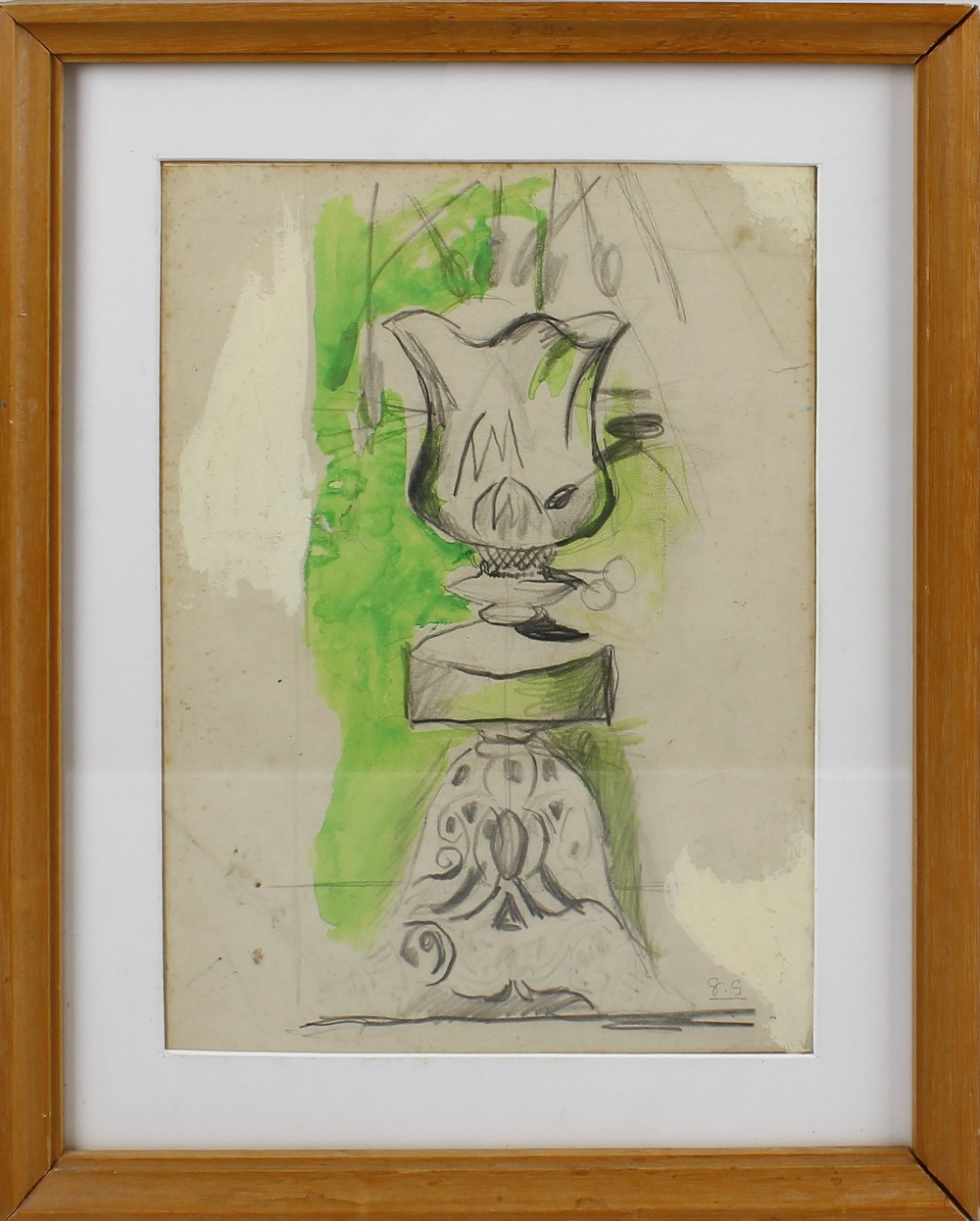 ARR Graham Sutherland (1903 - 1980)Study of a paraffin lamp Mixed media (pencil, watercolour and - Image 2 of 3