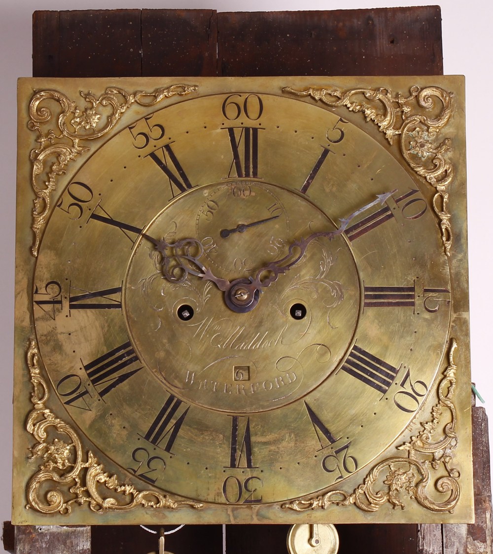 A good George III Irish inlaid mahogany longcase clock William Maddock, Waterford, the 13-inich - Image 5 of 5