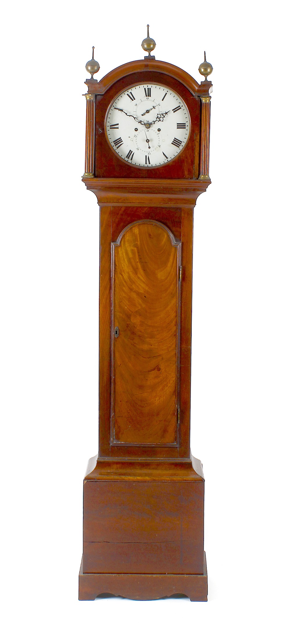 An early 19th century mahogany-cased 8-day painted dial longcase clock. Anonymous, circa 1830 The