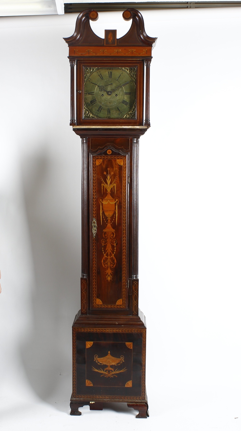 A good George III Irish inlaid mahogany longcase clock William Maddock, Waterford, the 13-inich - Image 2 of 5