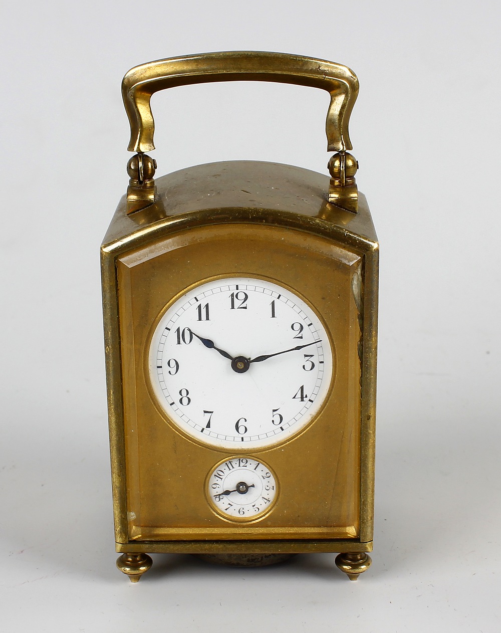 A good mid 19th century miniature carriage or travel clock with alarm Paul Garnier, Paris. The