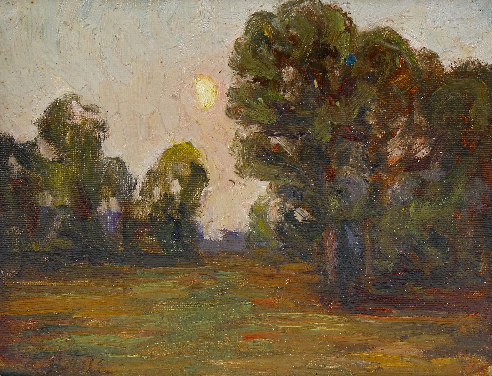 Franklin White (1892-1975)Five Studio dispersal works: three landscape oils on board, a similar