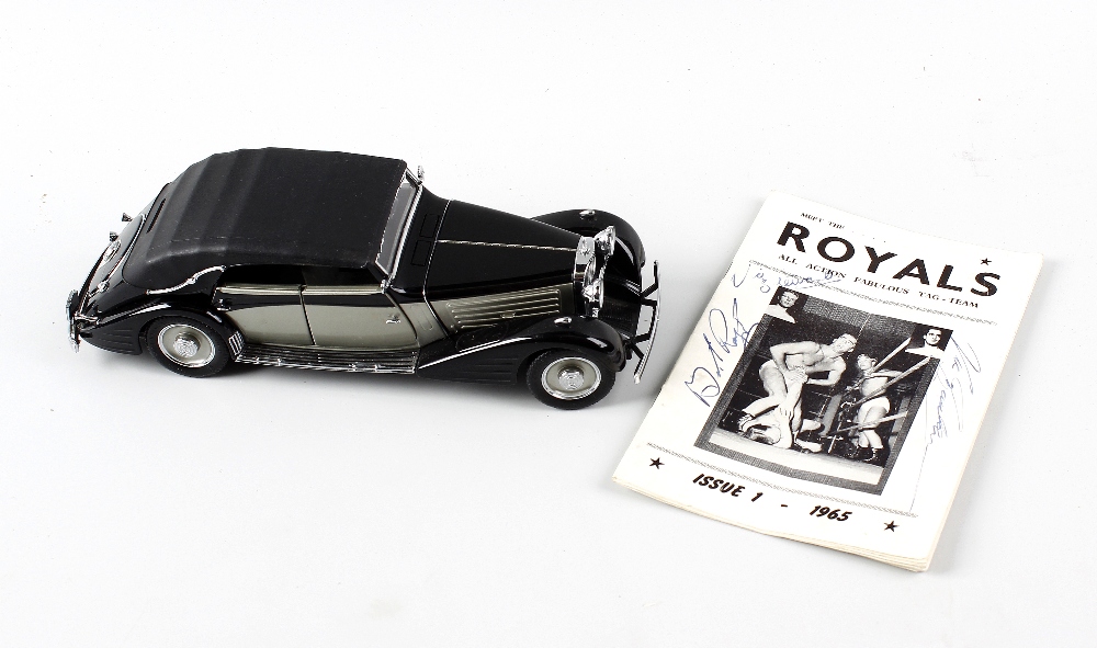A box containing a Franklin Mint diecast and plastic model, 1939 Maybach Zeppelin with original