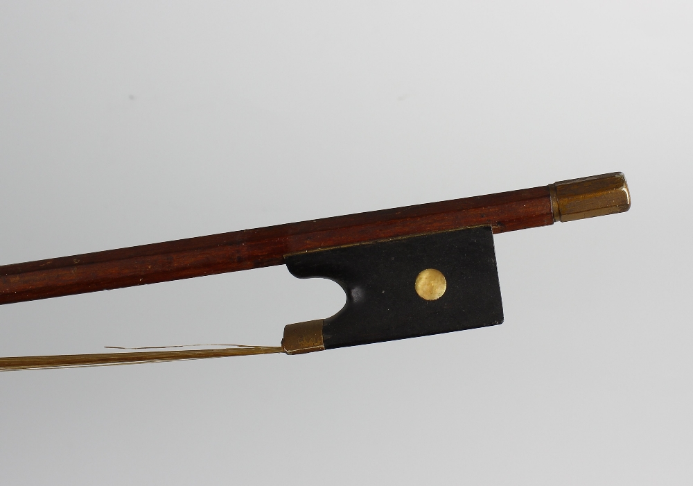 A Nicolas Bertholini violin, 24 (61 cm) long with bow. Heavily worn, scratched and marked. Strings - Image 8 of 9