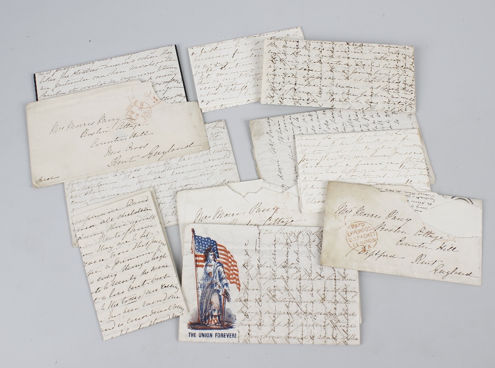 American Civil War interest: a collection of handwritten letters in original stamped, franked and - Image 2 of 2