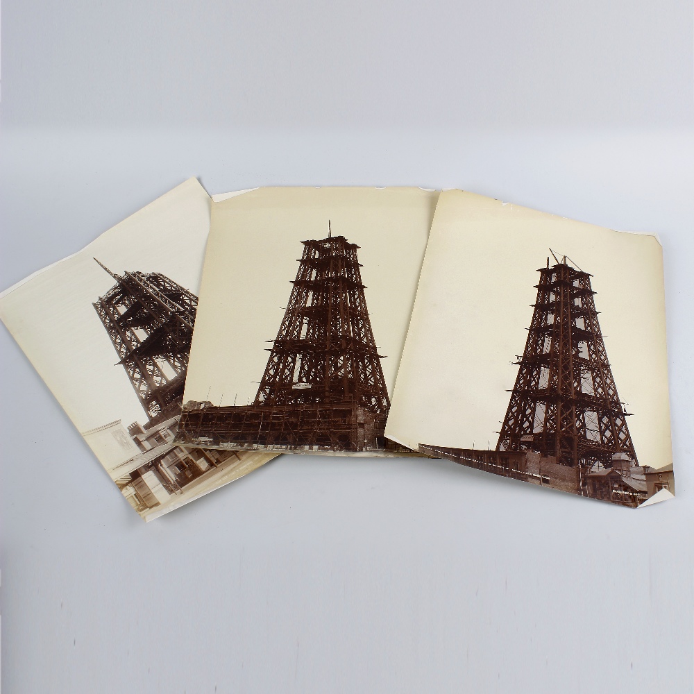 An unusual early 20th century photograph album. The black and grey leather cover impressed in gilt