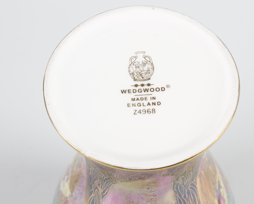 A fine Wedgwood Prestige Fairyland Lustre exclusive exhibition baluster vase and cover. Pattern - Image 2 of 2