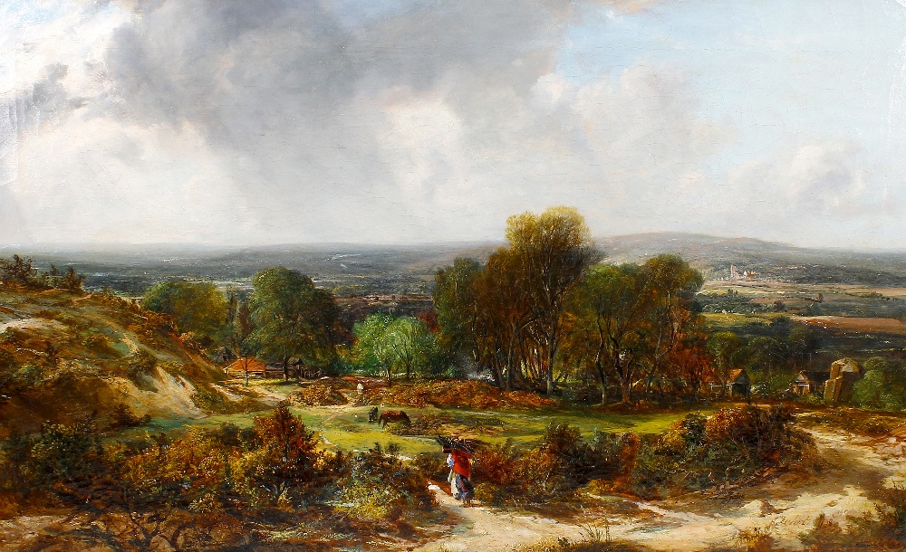 Alfred Clint (1807-1883)The Sussex DownsOil on canvas Signed lower right 17.5 x 29.25 (44.5 cm x