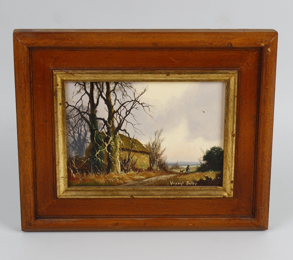 Vincent Selby (1919-2004) A pair of oils on board Landscape scenes depicting country roads Signed to - Image 2 of 2
