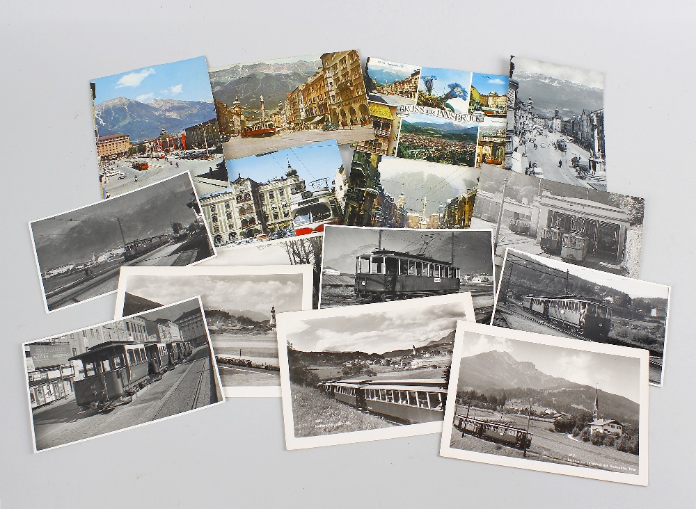 Tram interest: A large selection of postcards and photographs geographically ordered in six filing