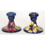 A pair of Moorcroft Hibiscus pattern pia