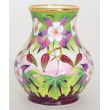 A Moorcroft Enamels vase of compressed b