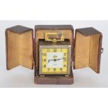 A 1930s JAZ bedside clock of cube form i