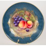 A Royal Worcester cabinet plate hand pai