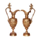 A pair of late 19th Century gilt metal e