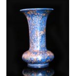A Ruskin Pottery vase of compressed ovoi