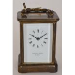 A brass carriage clock by Matthew Norman