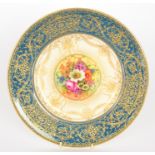 A Royal Worcester cabinet plate decorate