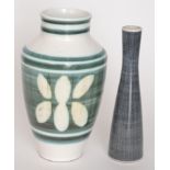 Two studio pottery vases, the first by C