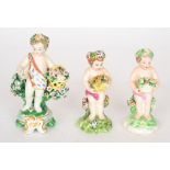 Three 19th Century figures of cherubs, e