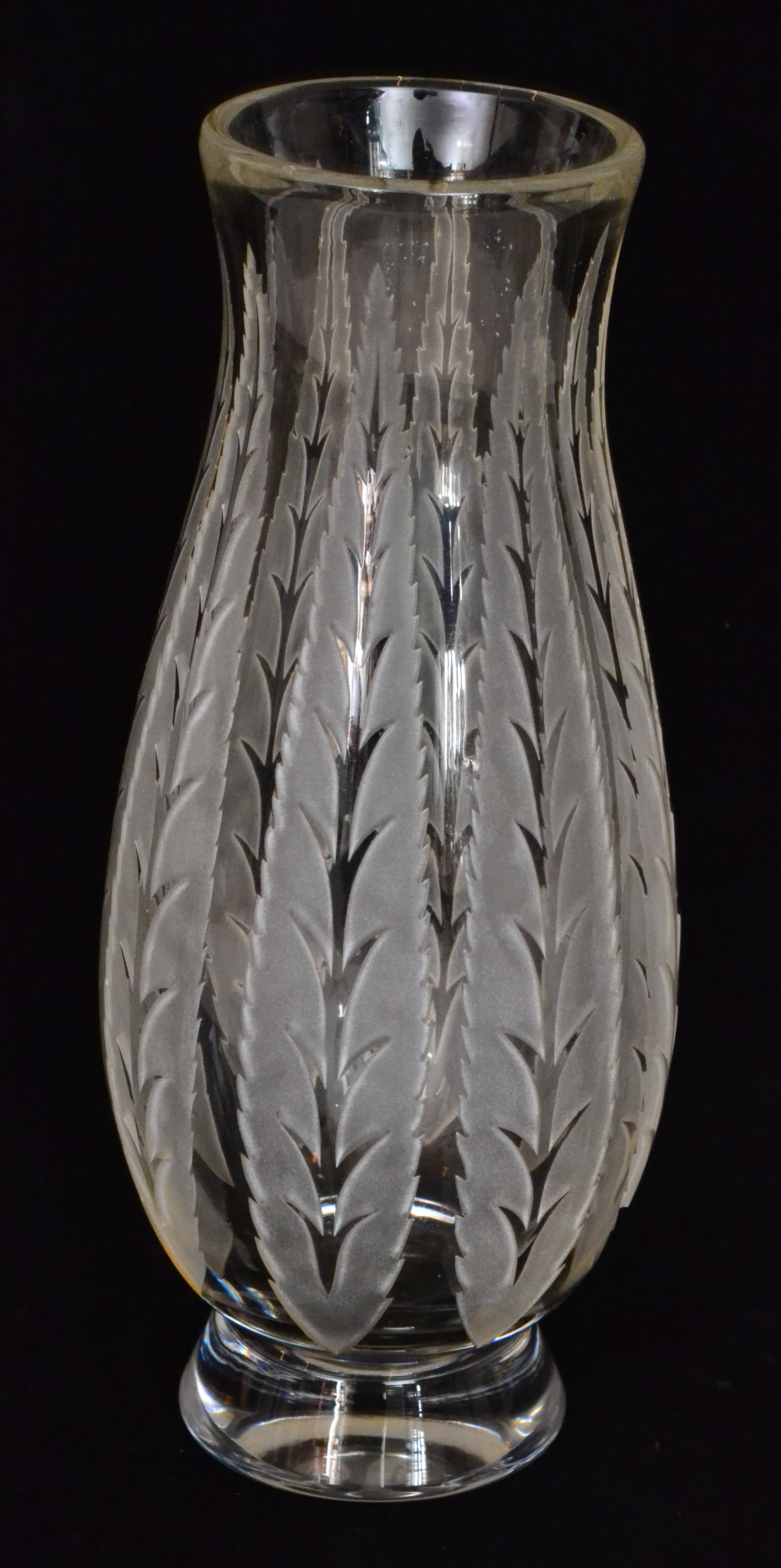 A 20th Century Continental glass vase of