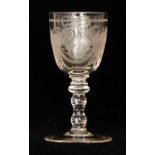 A late 18th Century drinking glass circa