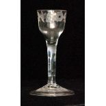 An 18th Century drinking glass circa 174