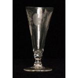 A late 18th Century Ale glass with funne