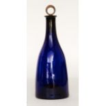 An 18th Century Bristol blue decanter ci