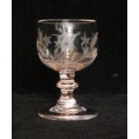 A late Georgian dram drinking glass circ