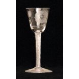 An 18th Century Jacobite drinking glass