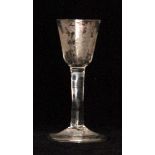 An 18th Century drinking glass circa 174