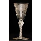 An 18th Century Jacobite drinking glass