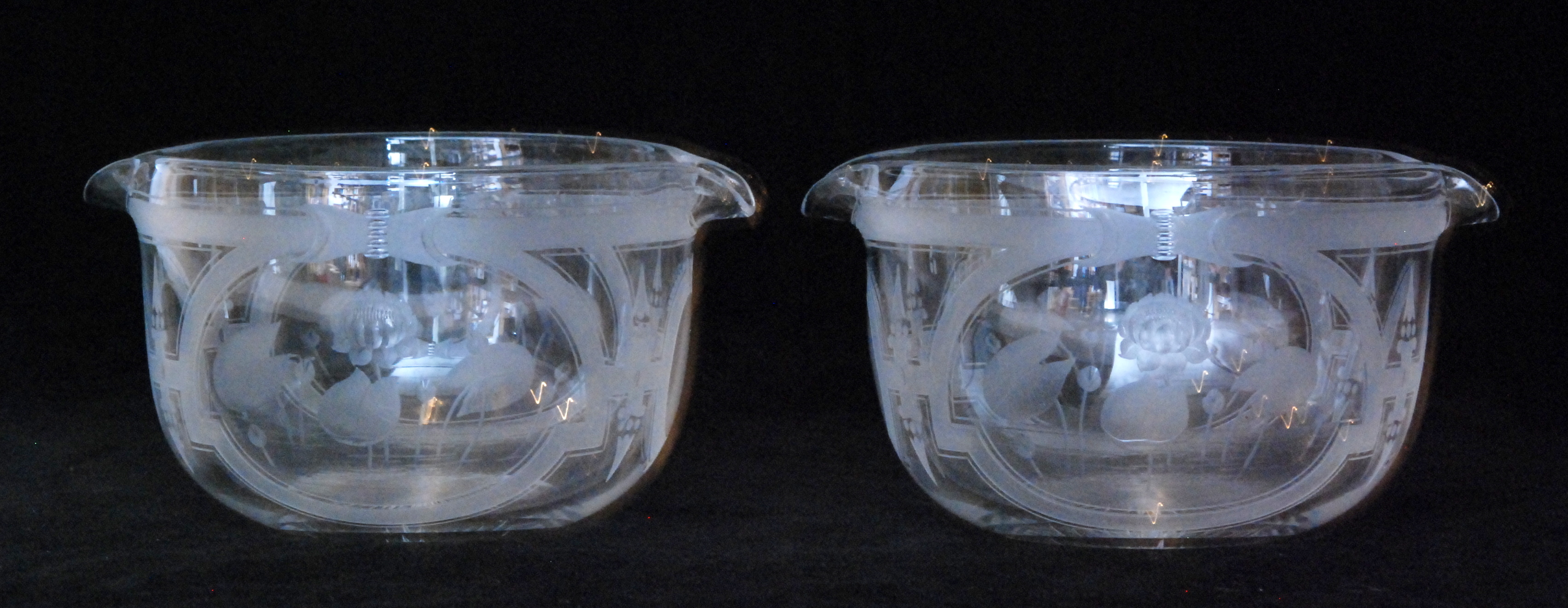 A pair of 19th Century Stourbridge clear