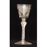 An 18th Century Jacobite drinking glass