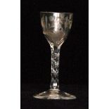 An 18th Century drinking glass circa 178