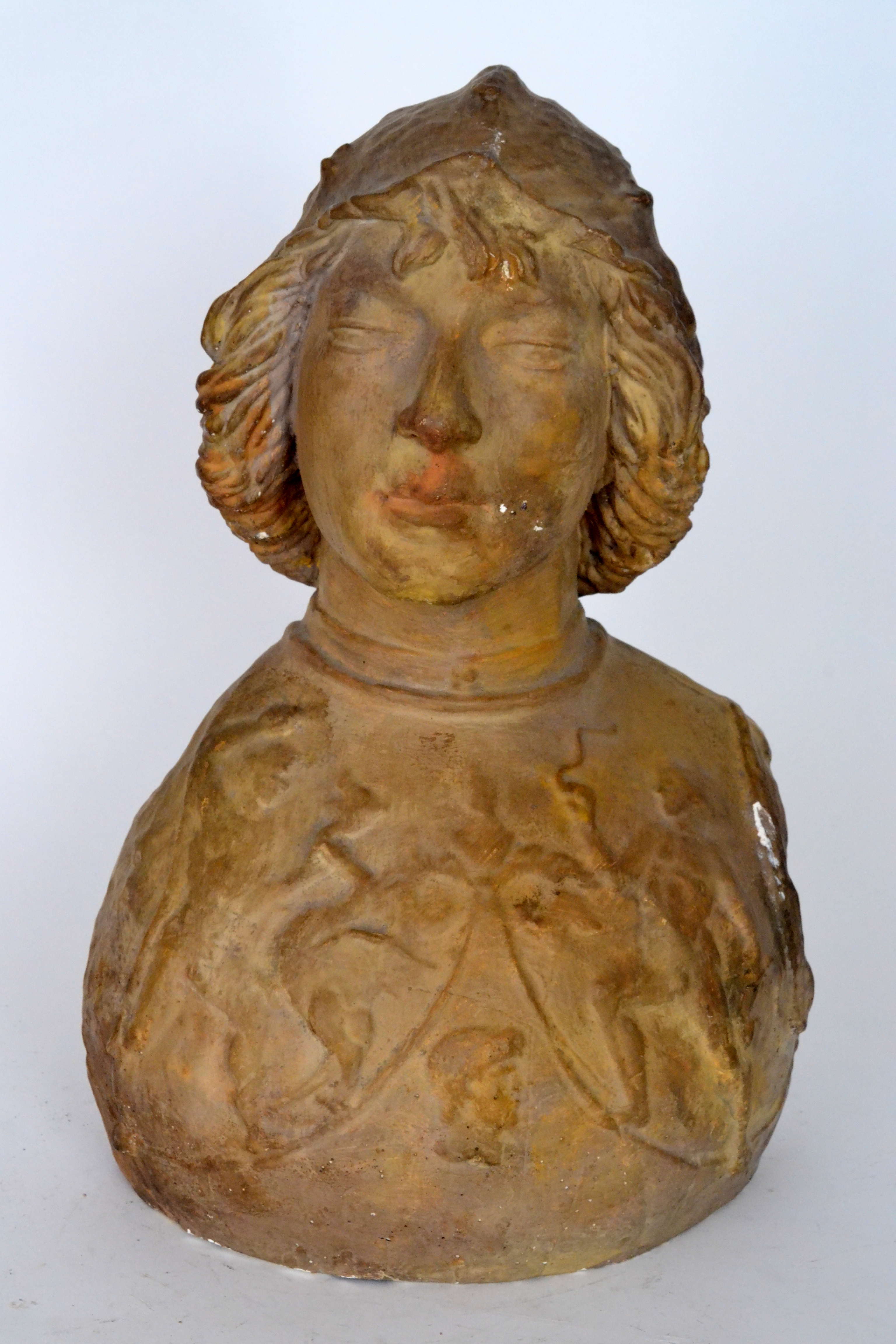 A late 19th Century cast plaster head an - Image 2 of 2