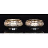 A pair of hallmarked silver bowls of cir