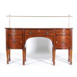 A George III mahogany bowfront sideboard