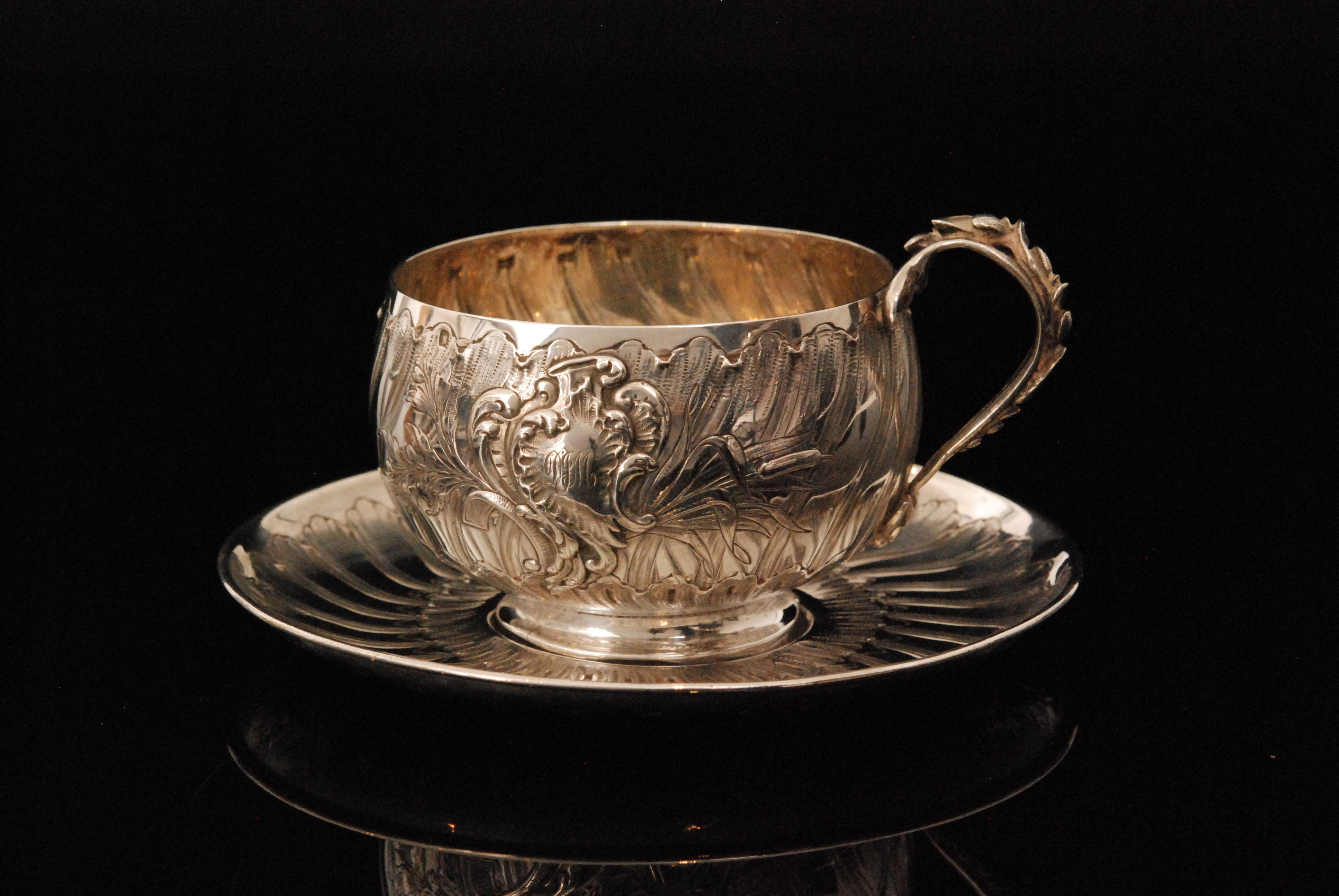 A late 19th Century French silver coffee