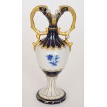 A Royal Dux twin handled vase decorated