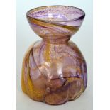 A small contemporary studio glass vase o