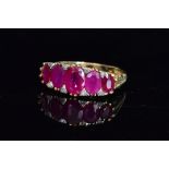 A 9ct hallmarked Victorian style ruby an