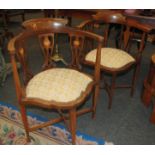 Two Art Nouveau style chairs to include