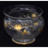 A late 19th Century clear glass bowl wit