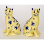 A pair of 20th Century Galle style cats