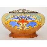 A 1920s Shelley rose bowl decorated with